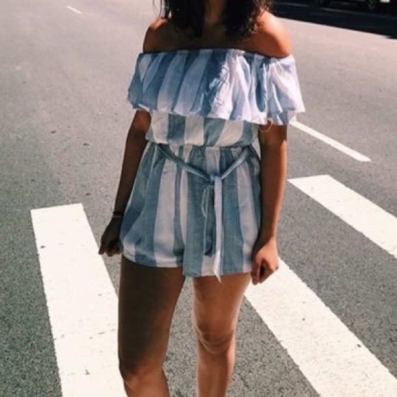 LF Seek the Label Striped Romper - Picture 3 of 5